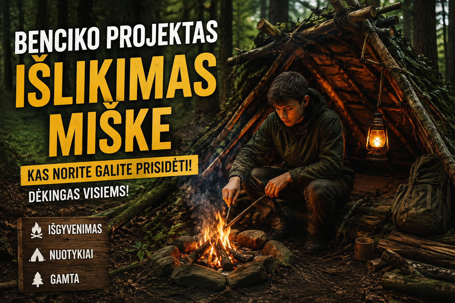 Benciko projektas – „Išlikimas miške“